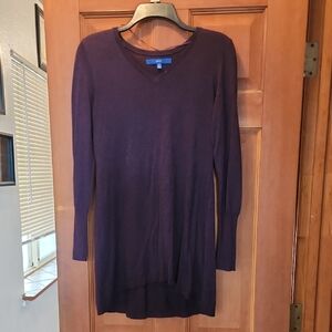 Apt. 9 Deep Purple V-Neck Long Sweater